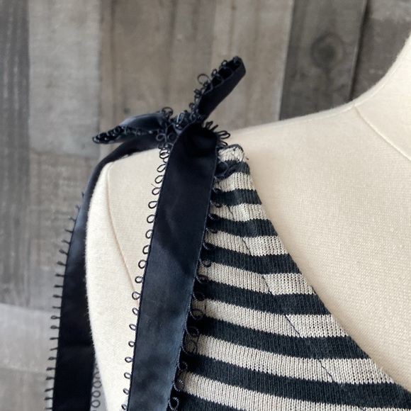 Handmade dropwaist 1920s flapper dress large stripes Halloween costume party - Picture 4 of 12